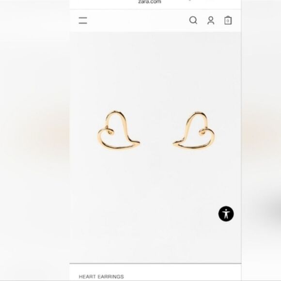 New ZARA open heart silver earrings - Picture 2 of 11